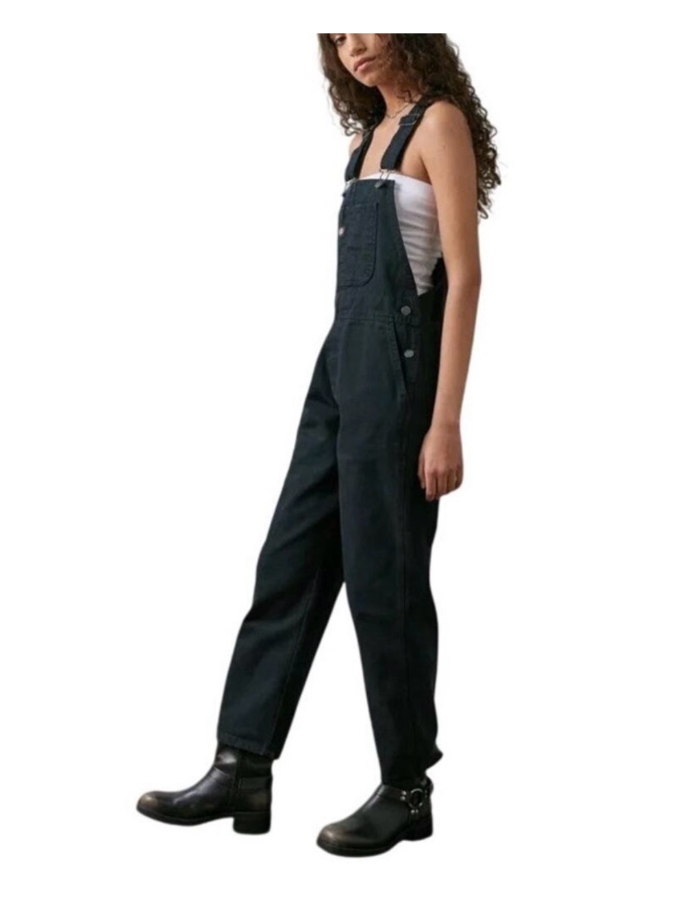 NWT urban outfitters Dickies Duck Canvas Black Women's Overalls straight leg